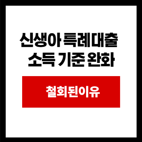 신생아 특례대출 소득 기준 완화