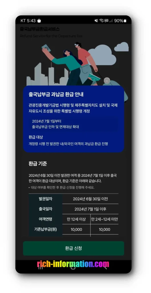 출국납부금 환급 서비스 신청방법 및 대상 총정리 2 batch 1 2