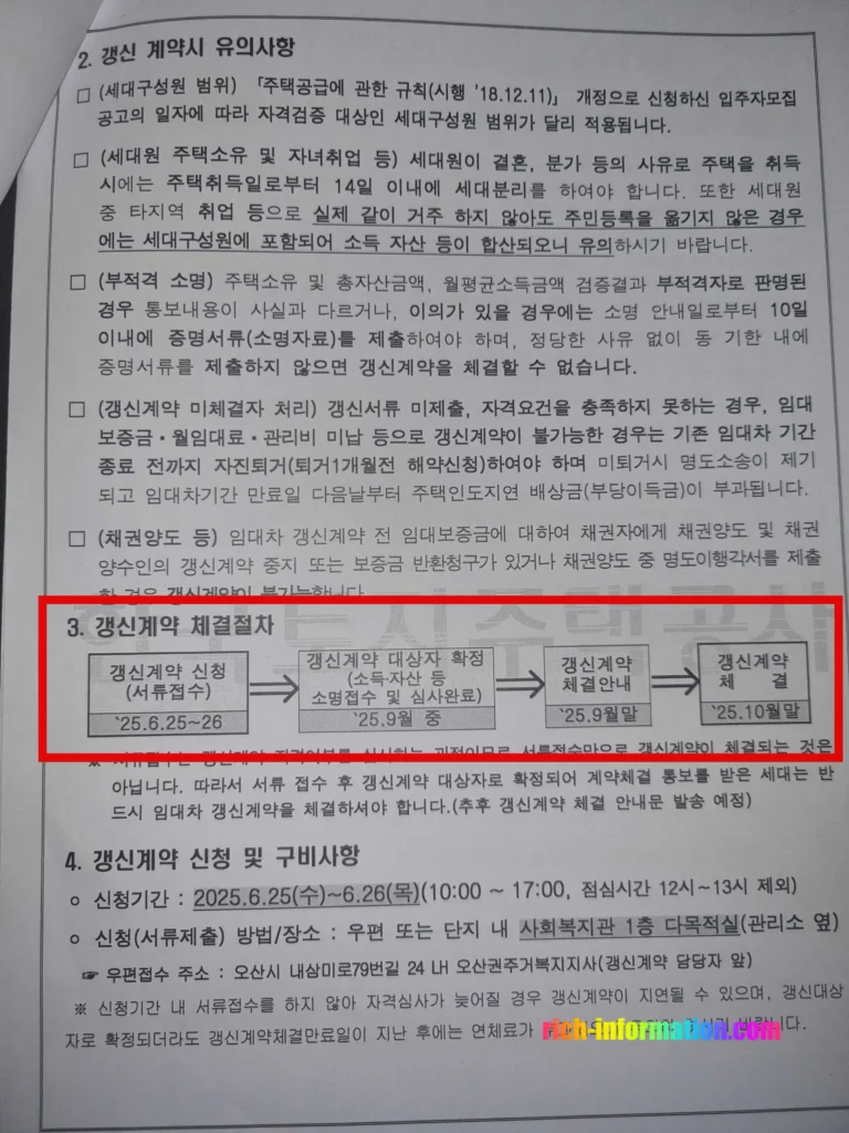LH행복주택 재계약방법 및 필수서류 (+후기) 3 갱신계약 체결절차