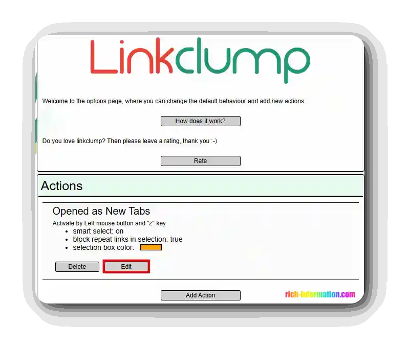 Linkclump 설치 및 사용법 (블로거에게 유용한 확장프로그램) 4 설정변경2