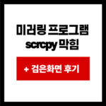 미러링 프로그램 scrcpy 막힘