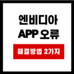 엔비디아  APP 오류